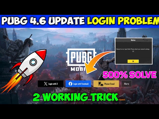 🤩4.6 UPDATE | PUBG MOBILE LOGIN PROBLEM | HOW TO LOGIN PUBG MOBILE | PUBG LOGIN PROBLEM