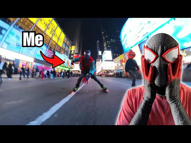 I Skated Times Square As Spider-Man