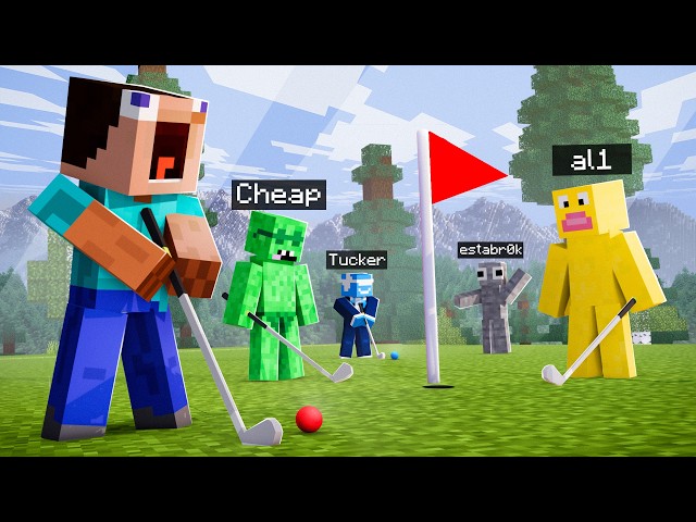 GOOFY GANG PLAYS GOLF IN MINECRAFT (FUNNY)