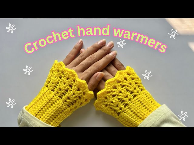 Easy Crochet Hand Warmers | Fingerless Gloves Tutorial 🧶💛