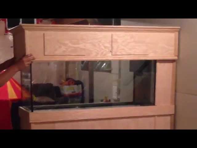 New 75 gallon peninsula coral reef fish tank stand build