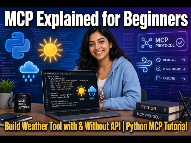 MCP Explained for Beginners: Build Weather Tool with & Without API | Python MCP Tutorial