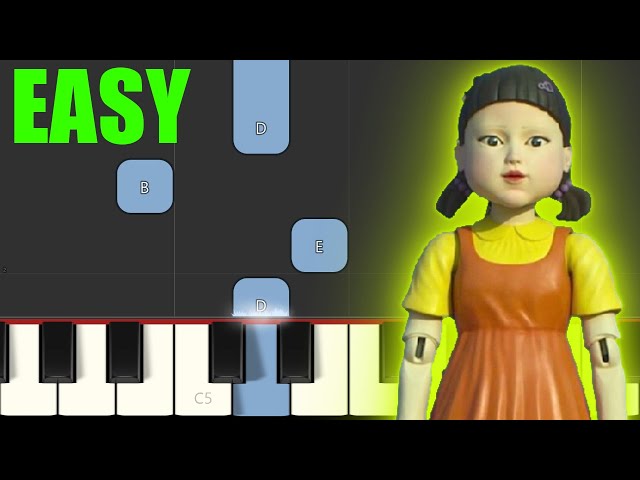 Squid Game Doll Song (EASY Piano Tutorial) [Synthesia]