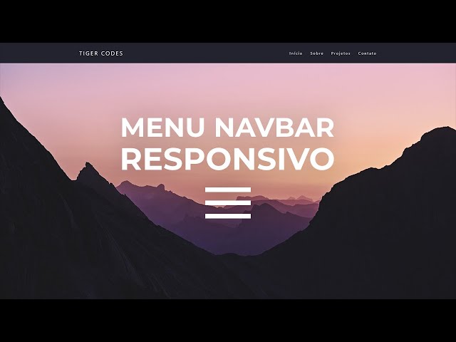 Como Fazer um Menu Navbar Responsivo - Tutorial HTML, CSS e JavaScript para Iniciantes