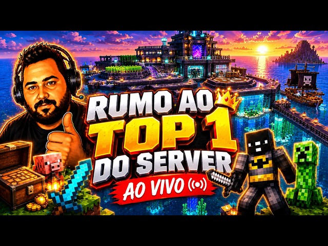 🔥 RUMO AO TOP 1!🏆| A MAIOR BASE DO SERVER + FARMS INSANAS! | MINECRAFT  AO VIVO #shorts  #minecraft