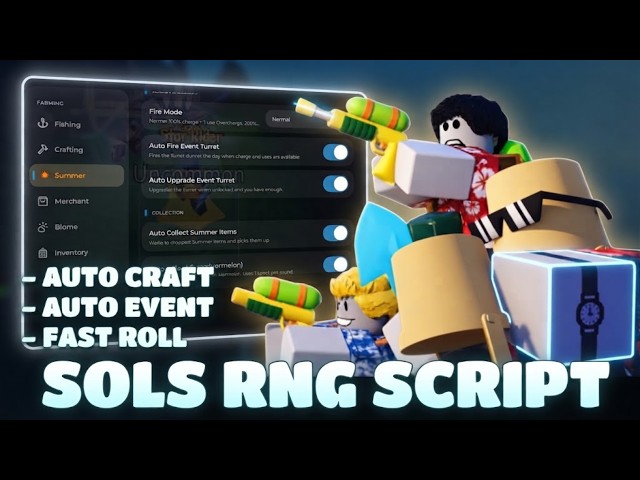 Sol's RNG Script -  AUTO BOSS , AUTOFARM, AUTO CRAFT, COLLECT POTIONS
