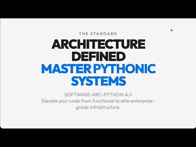 Software Architecture with Python | Design Scalable, Secure & High-Performance Apps