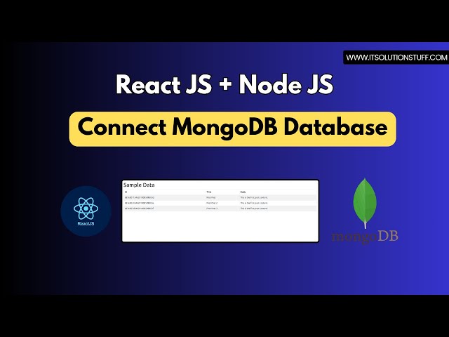 React Node.js MongoDB Database Connection Tutorial