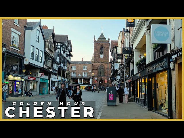 Chester, England 🇬🇧 4K 60fps HDR City Walk | Roman Walls, River Dee & Golden Hour | No Talking
