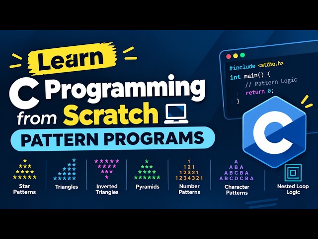 🚀 Learn C Programming from Scratch – Patterns & Nested Loops