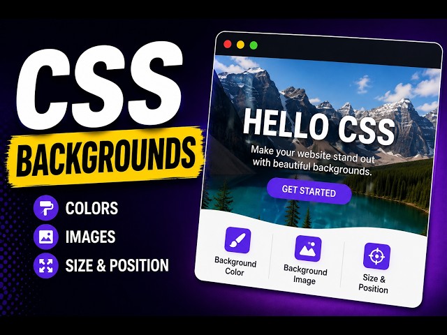 How to add background in CSS | Background Image, Size & Position