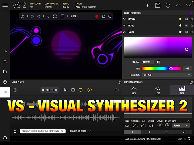 VS - Visual Synthesizer 2 - Setting Up & Getting Started for Beginners - iPad