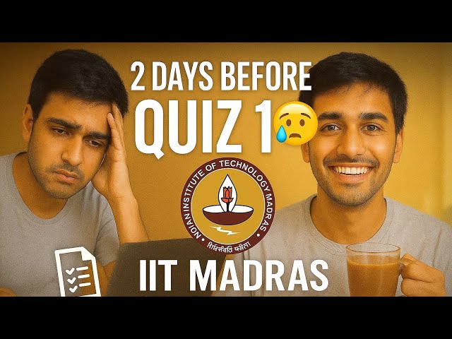2 Days Left for Quiz 1 😭 | Real IITian Student Life Vlog  