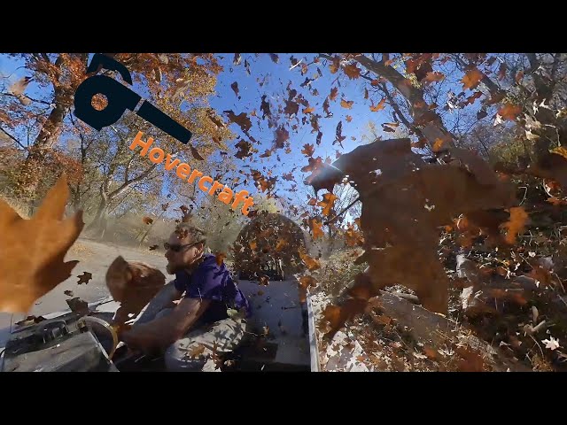 Hovercraft Used As Leaf Blower