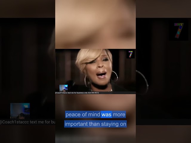 Mary J Blige said she chose peace over money and fame. #maryjblige #diddy #pdiddy