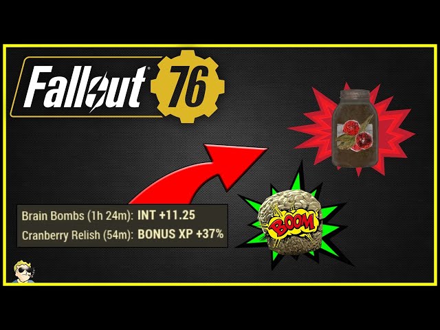 The Best Food For XP (Cranberry Relish & Brain Bombs) - Fallout 76