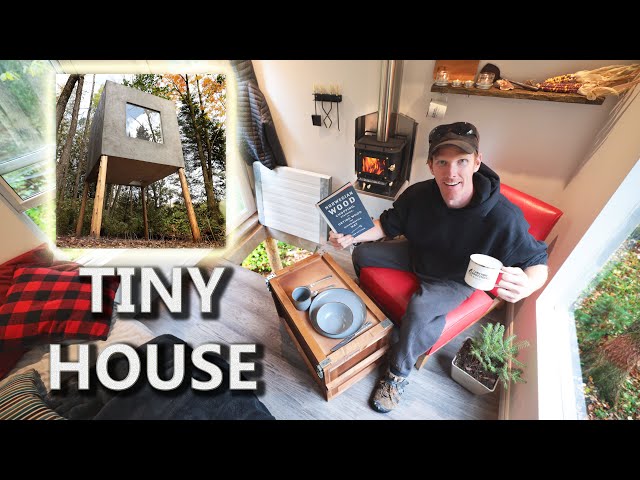 Finish Building 'The Forest Cube' (Interior) | Tiny 64 sq ft. House on Stilts