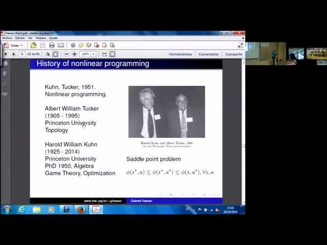 Lecture 2/8 - Optimality Conditions and Algorithms in Nonlinear Optimization