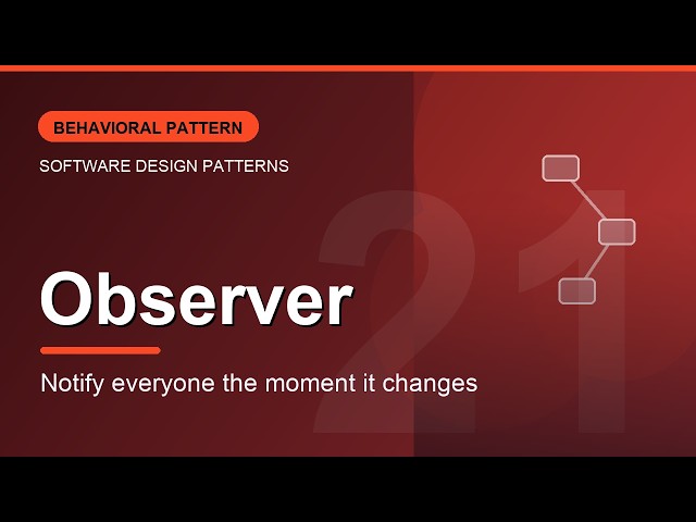 Observer Design Pattern Explained | Notify Everyone the Moment It Changes