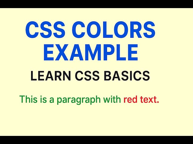 CSS Colors Tutorial with Example | CSS Style Color Program