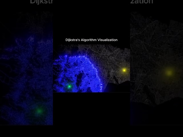 🔥 Dijkstra’s Algorithm Visualization 😎💻 #coding #algorithms #shorts