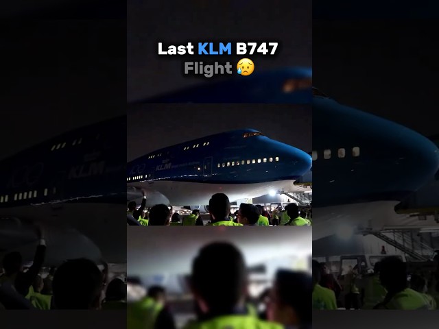 Last KLM B747 Flight 😥 #shorts #aviation #airplane #lastflight #boeing #b747 #klm #edit #fyp