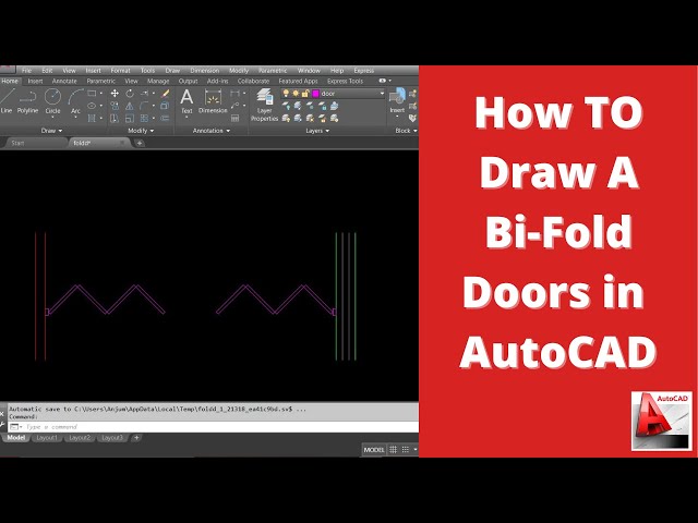 How to draw a Bi-Fold doors #shorts #autocad #doors #tips #tutorial