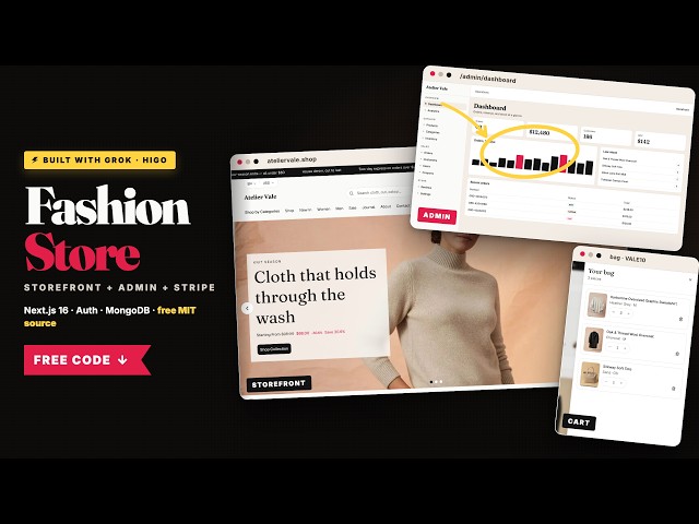I Built a Full Fashion E-Commerce Store with Claude Code | Free Code
