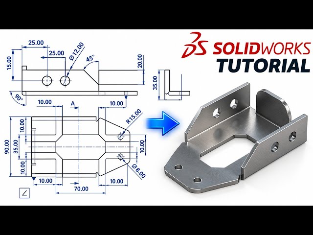 SolidWorks Tutorial for Beginners | How to Model Sheet Metal Parts
