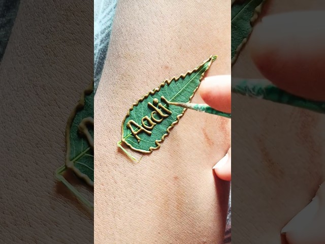 New Leaf 🌿 Mahendi Tattoo #trandingshorts #viralshort #viralvideo #mahendivideo #Leaftattoo#nameart
