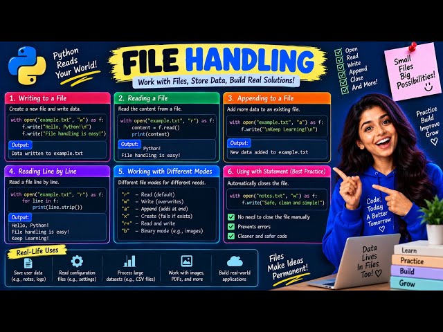 Python File Handling Explained | Read, Write & Manage Files 🐍