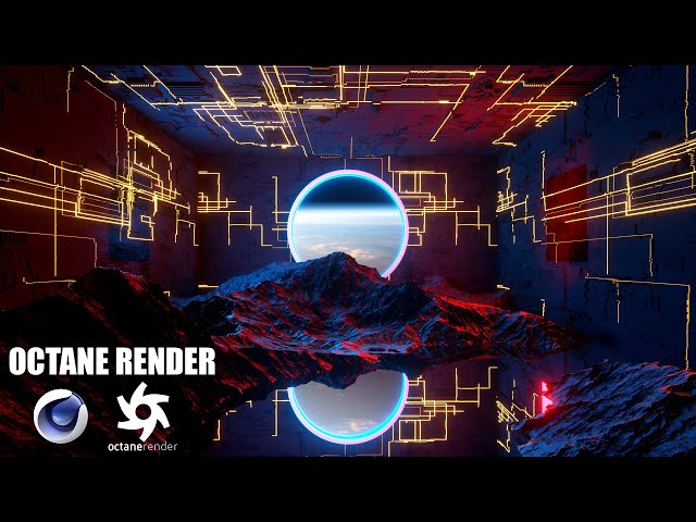 Cinema 4D Octane Tutorial - Create Space Scene ( Beginner )