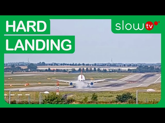 Airbus A321 makes a go-around after a hard landing