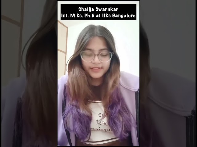 Motivational Dose by Shailja Swarnkar | Int. Msc PhD Student at IISc Bangalore #iitjam2025 #iitjambt