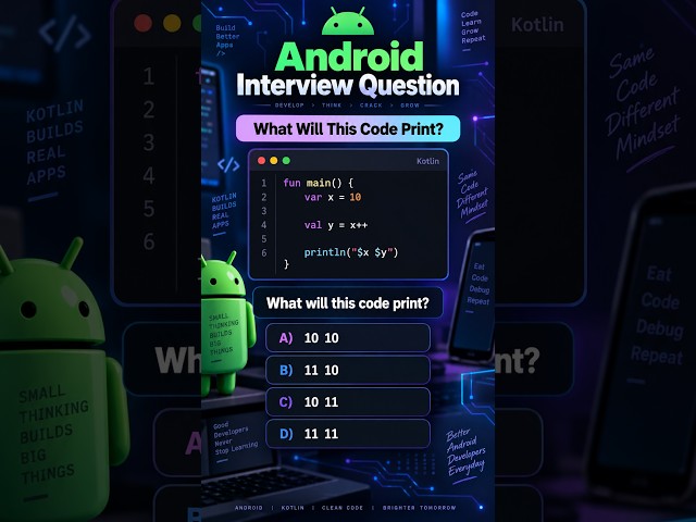 Kotlin Interview Question 🔥 What Will This Code Print? | Kotlin Quiz #shorts #kotlin