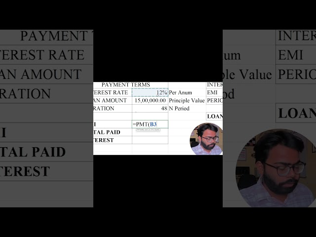 PMT in 2 Min #excel #exceltutorial #exceltips
