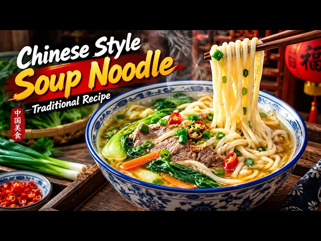 Traditional Soup Noodle Making | Authentic Handmade Noodle Soup Recipe | Street Food Cooking