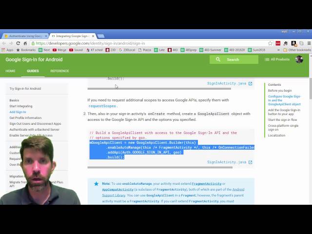 Google Authentication Code