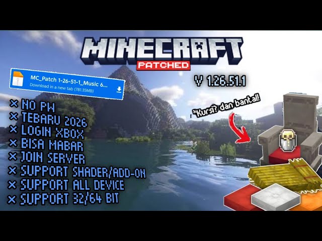 MINECRAFT PACTH 1.26.51.1 TERBARU || 2026 || FREE || SUPORT ALL DEVICE 