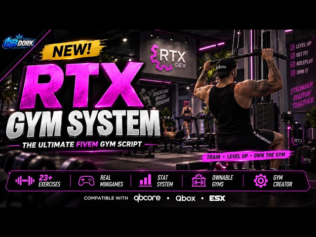 FIVEM GYMS JUST GOT A MASSIVE UPGRADE! | RTX Realistic Gym System
