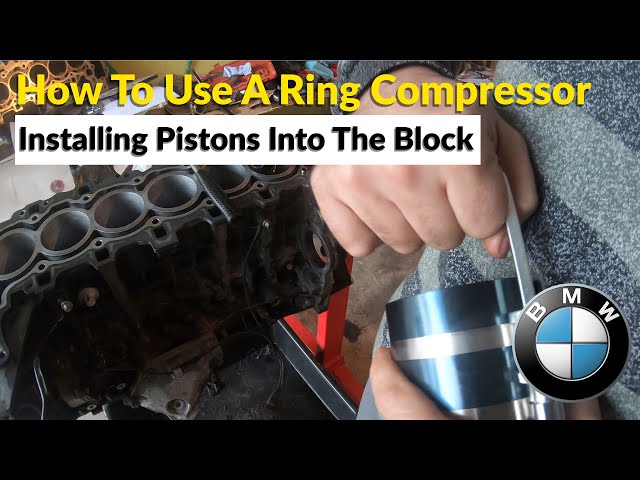 How To Use A Ring Compressor to Install The Pistons In The Cylinder Block [BMW N52 Rebuild Part 9]