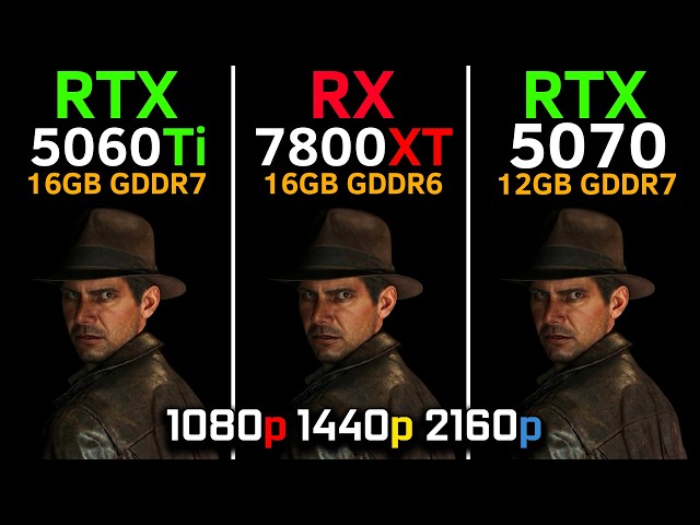 RTX 5060 Ti vs RX 7800 XT vs RTX 5070 | Test in 13 Games | DLSS 4 vs FSR 4.1 | 1080p, 1440p, 4K