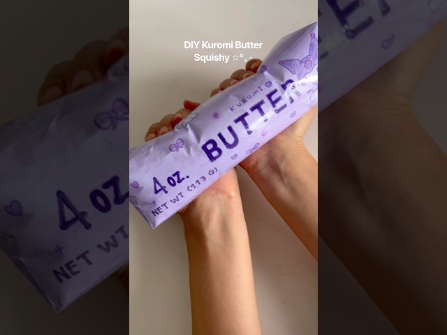 DIY Kuromi Butter Squishy! #craft #diy #squishy #diyideas #craftideas #papercraft #crafting