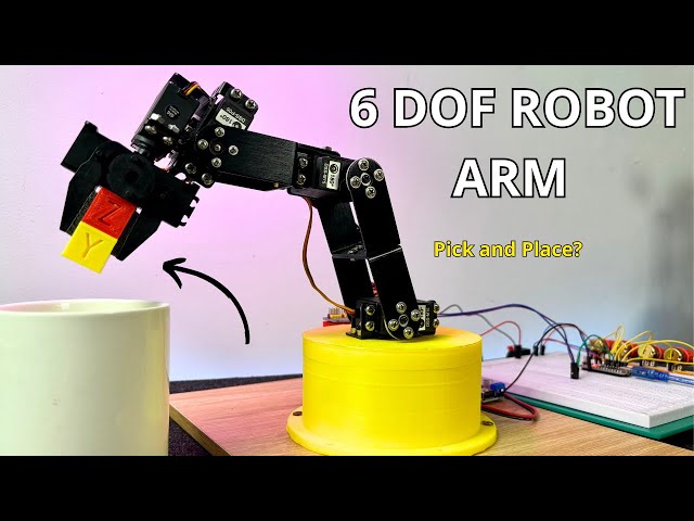 DIY 6DOF Robot Arm with Arduino | Pick and Place Robot Test