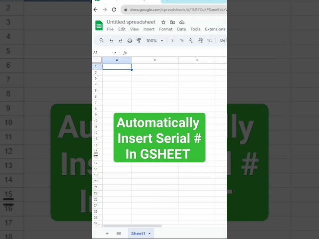 Magic Trick in GSheet | Automatically insert serial number in Google Sheets