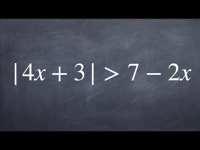 Solving inequalities with absolute values (A-level)