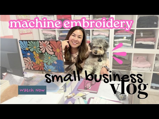 CUSTOM EMBROIDERY PRICING- MACHINE EMBROIDERY SMALL BUSINESS VLOG.
