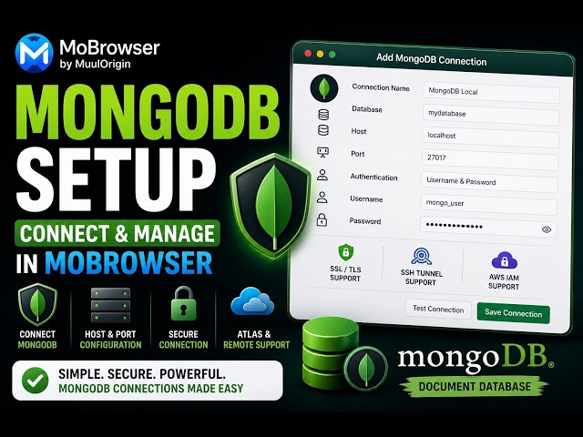 Configure and connect MongoDB in MoBrowser | MoBrowser