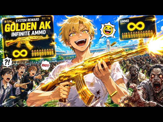 Everyone Mocked Him for Not Stockpiling—Then the System Gave Him a Golden AK with Infinite Ammo!