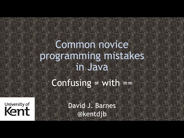 Common novice programming mistakes in Java: confusing = with ==